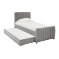 Angela Performance Velvet Trundle Bed in Twin