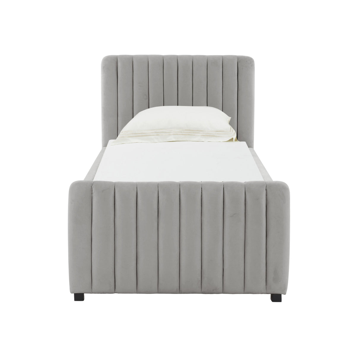 Angela Performance Velvet Trundle Bed in Twin