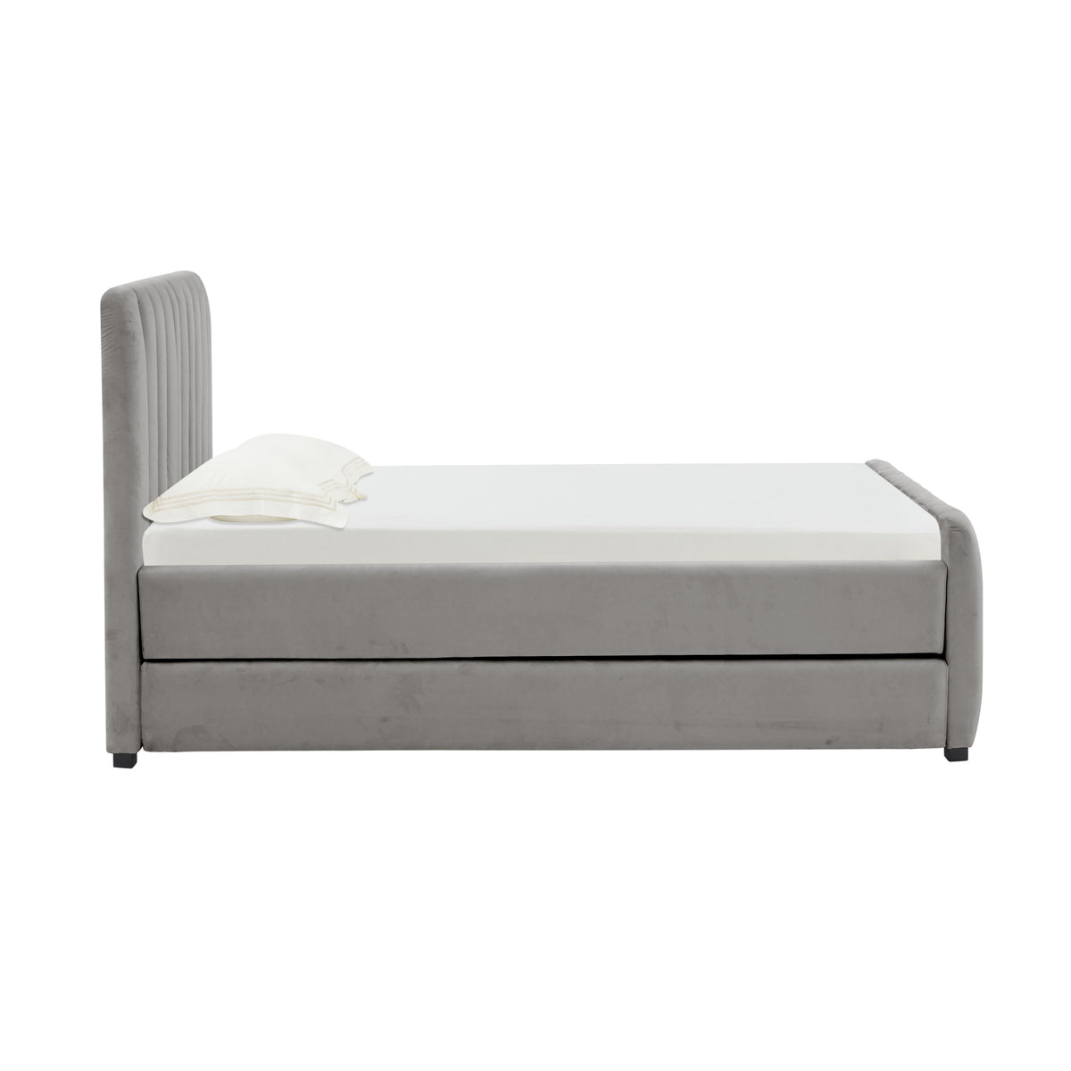Angela Performance Velvet Trundle Bed in Twin