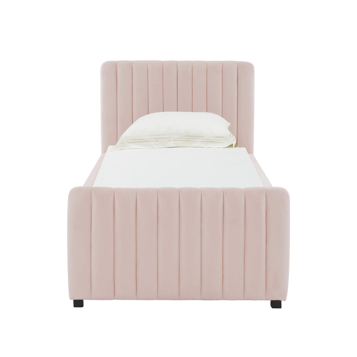 Angela Performance Velvet Trundle Bed in Twin