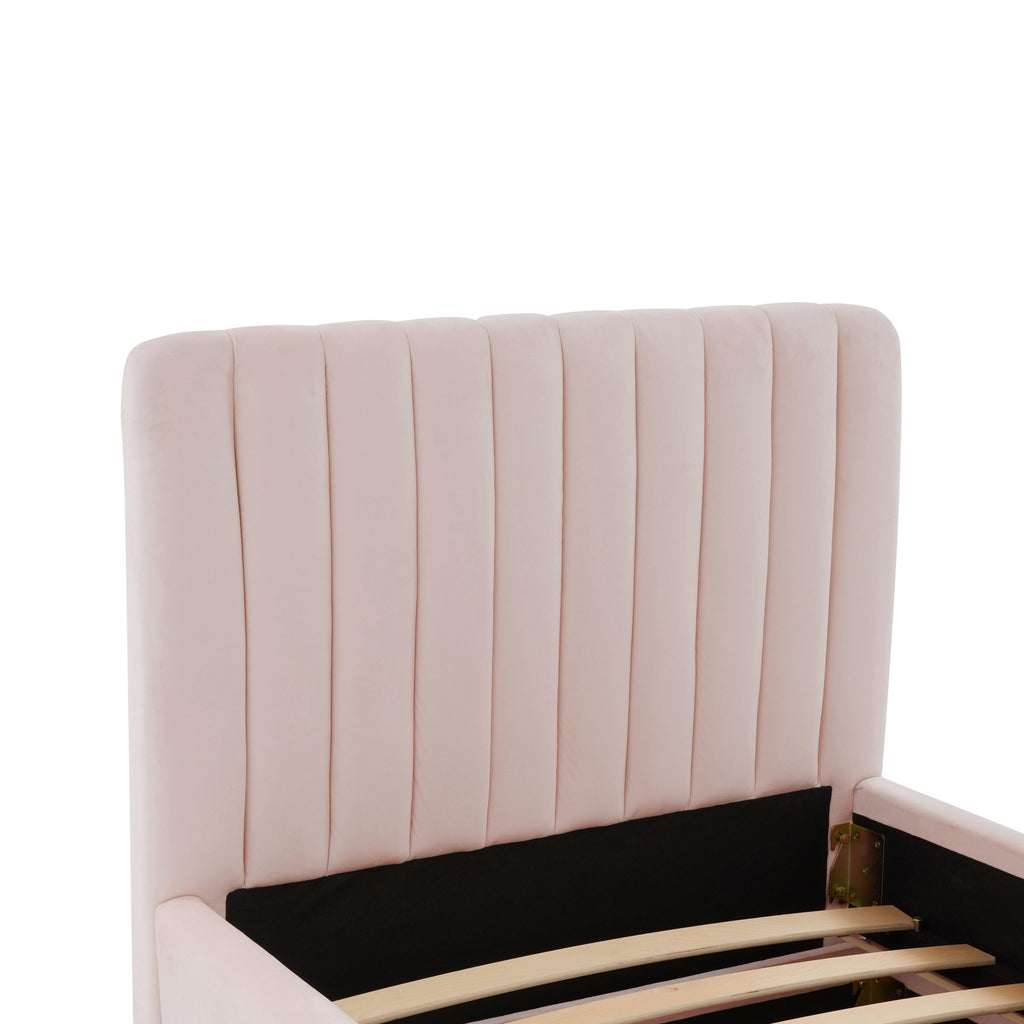 Angela Performance Velvet Trundle Bed in Twin