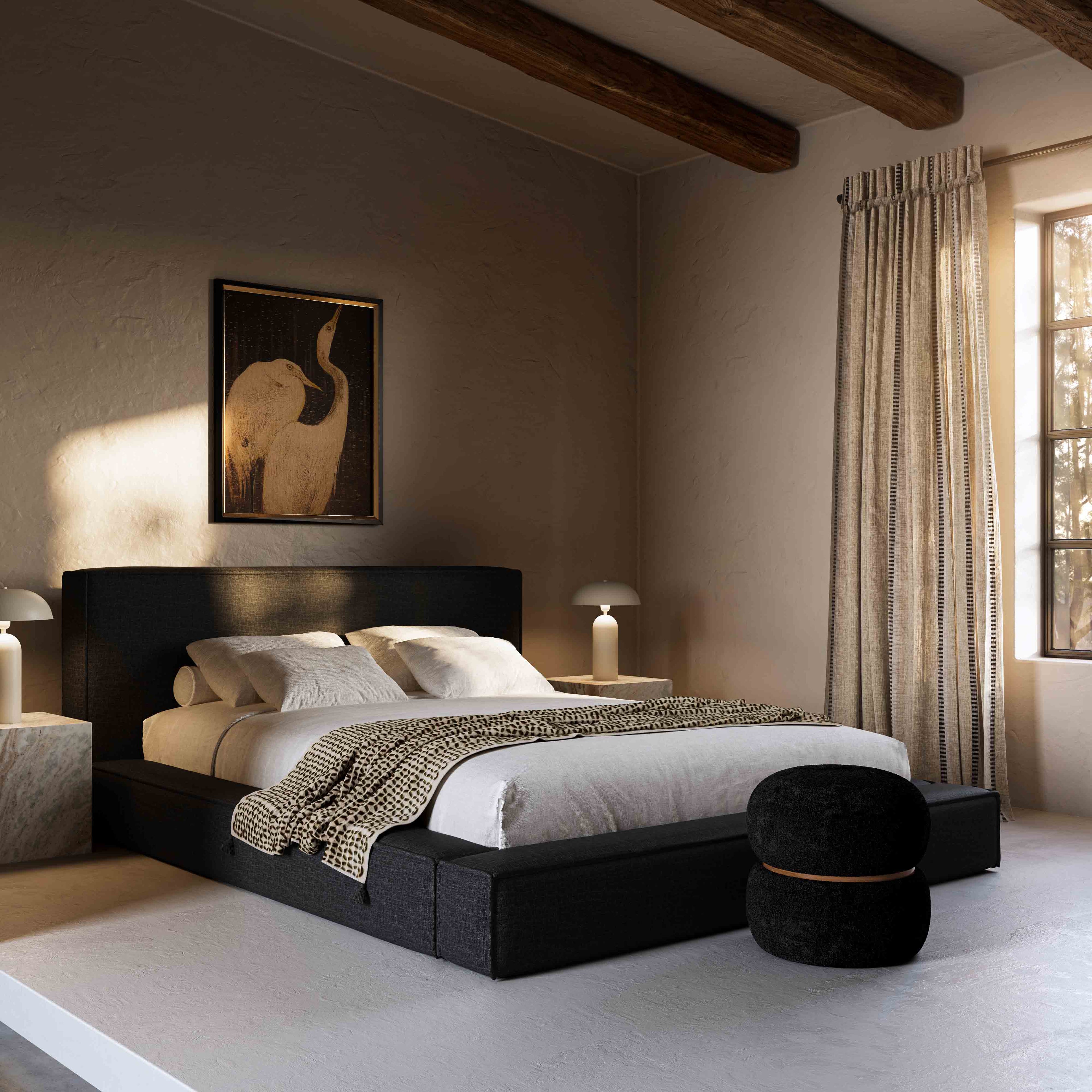 Olafur Performance Linen Upholstered Bed