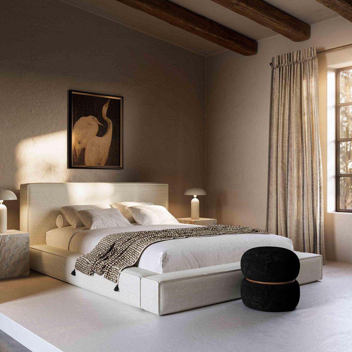 Olafur Performance Linen Upholstered Bed