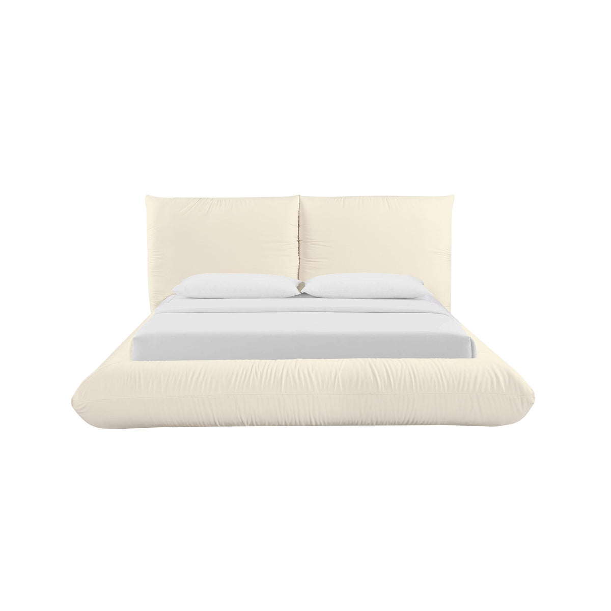Romp Cream Upcycled Performance Linen Bed