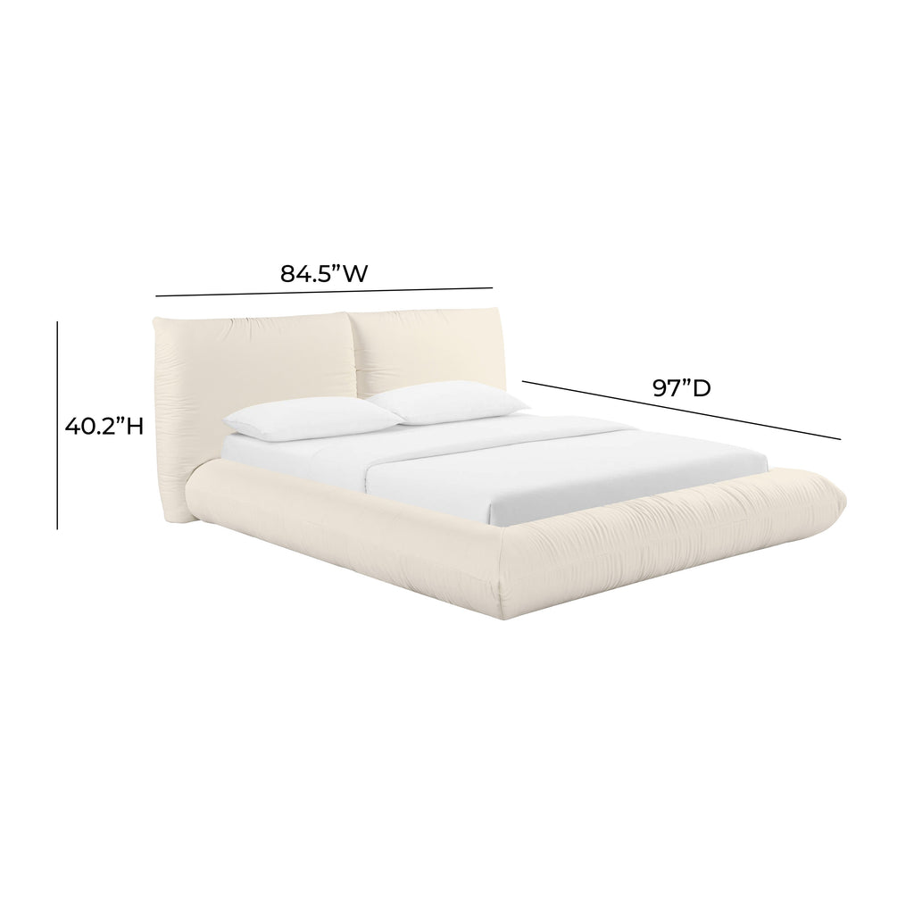 Romp Cream Upcycled Performance Linen Bed