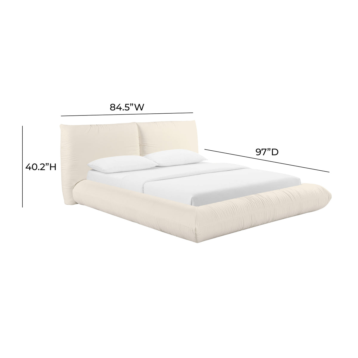Romp Cream Upcycled Performance Linen Bed