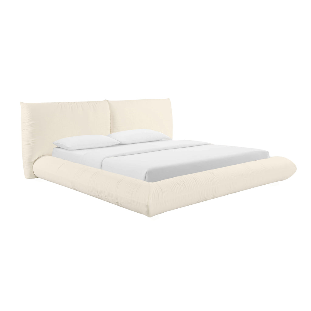 Romp Cream Upcycled Performance Linen Bed