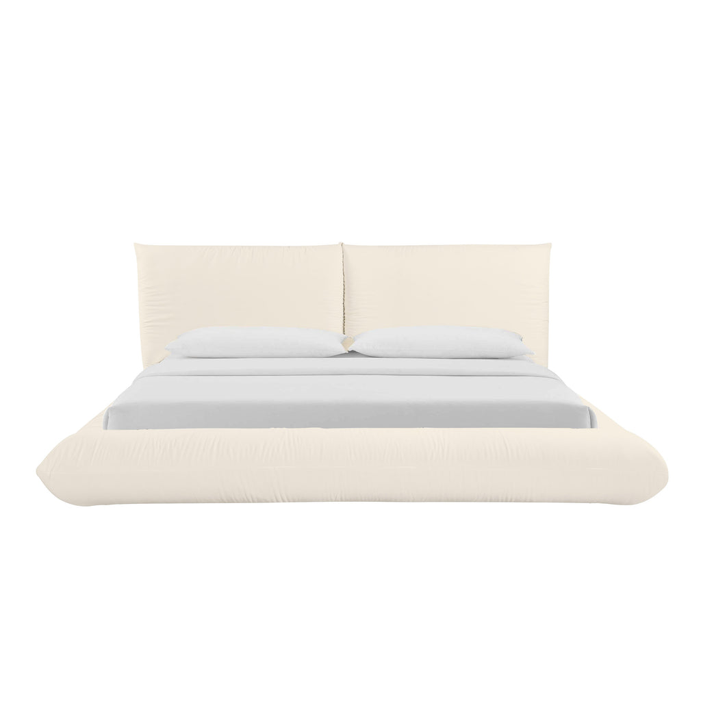 Romp Cream Upcycled Performance Linen Bed
