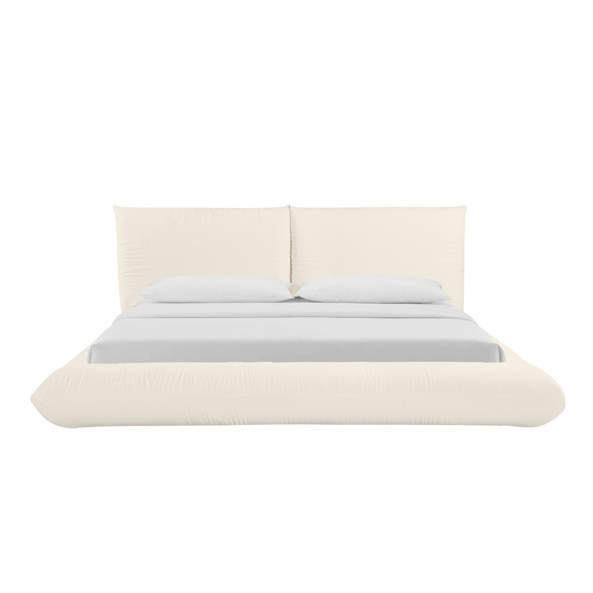 Romp Cream Upcycled Performance Linen Bed