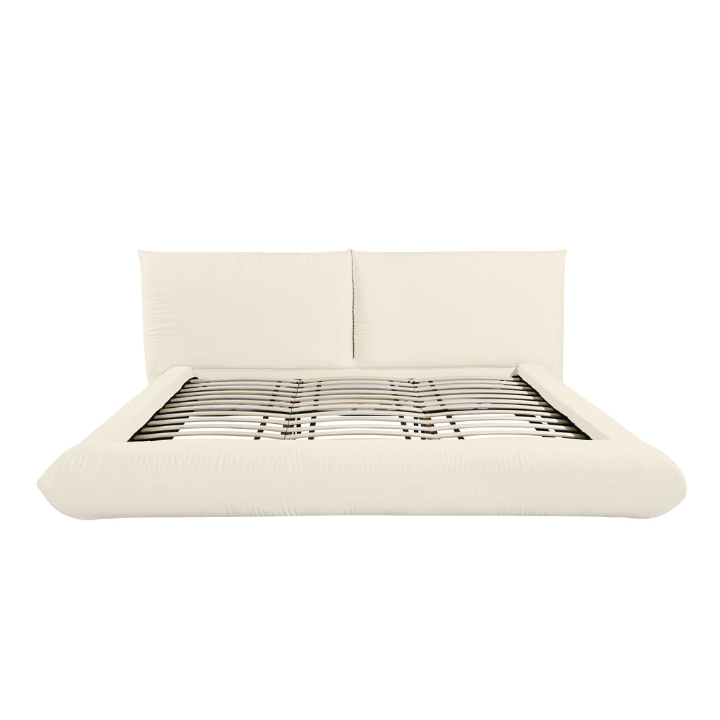 Romp Cream Upcycled Performance Linen Bed