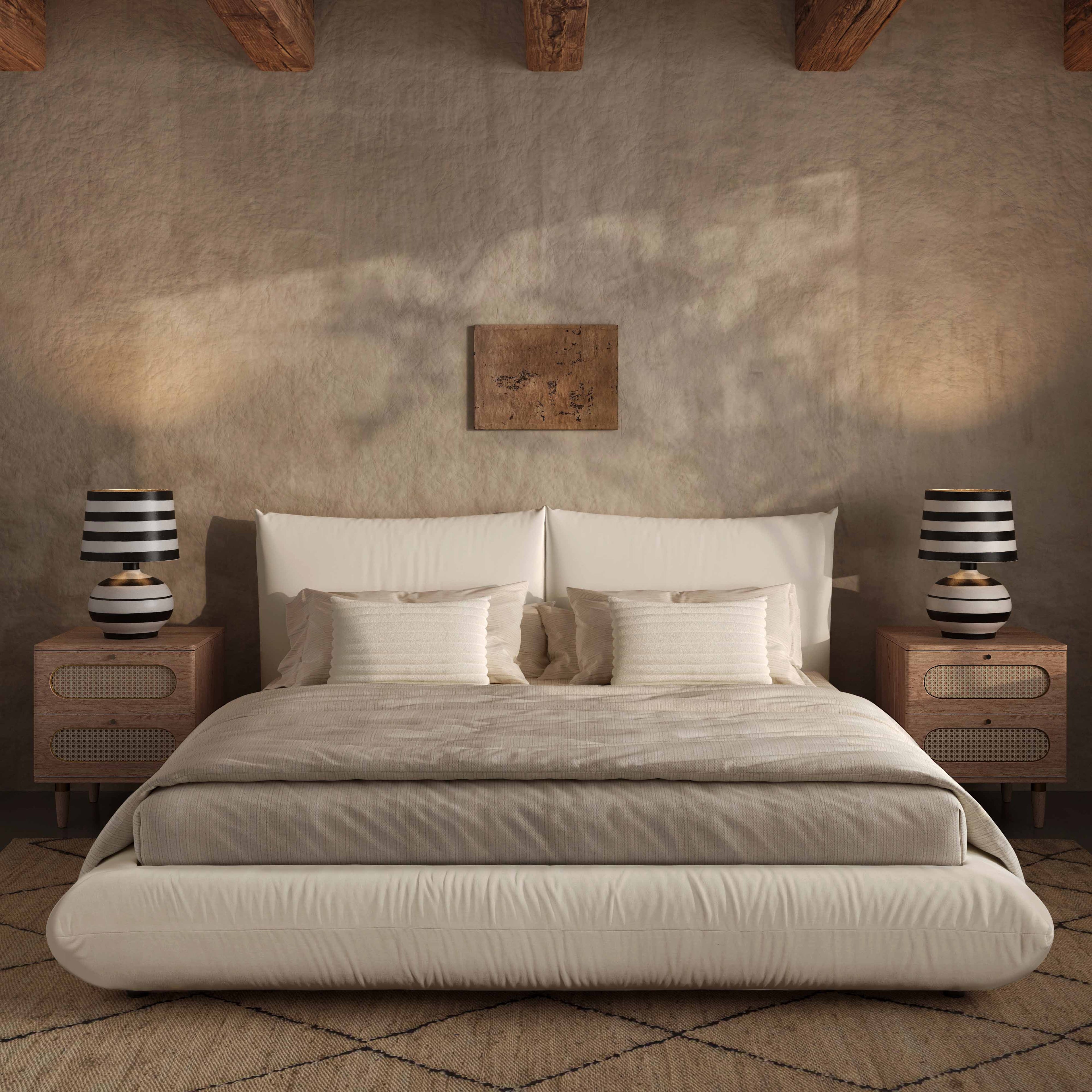 Romp Cream Upcycled Performance Linen Bed