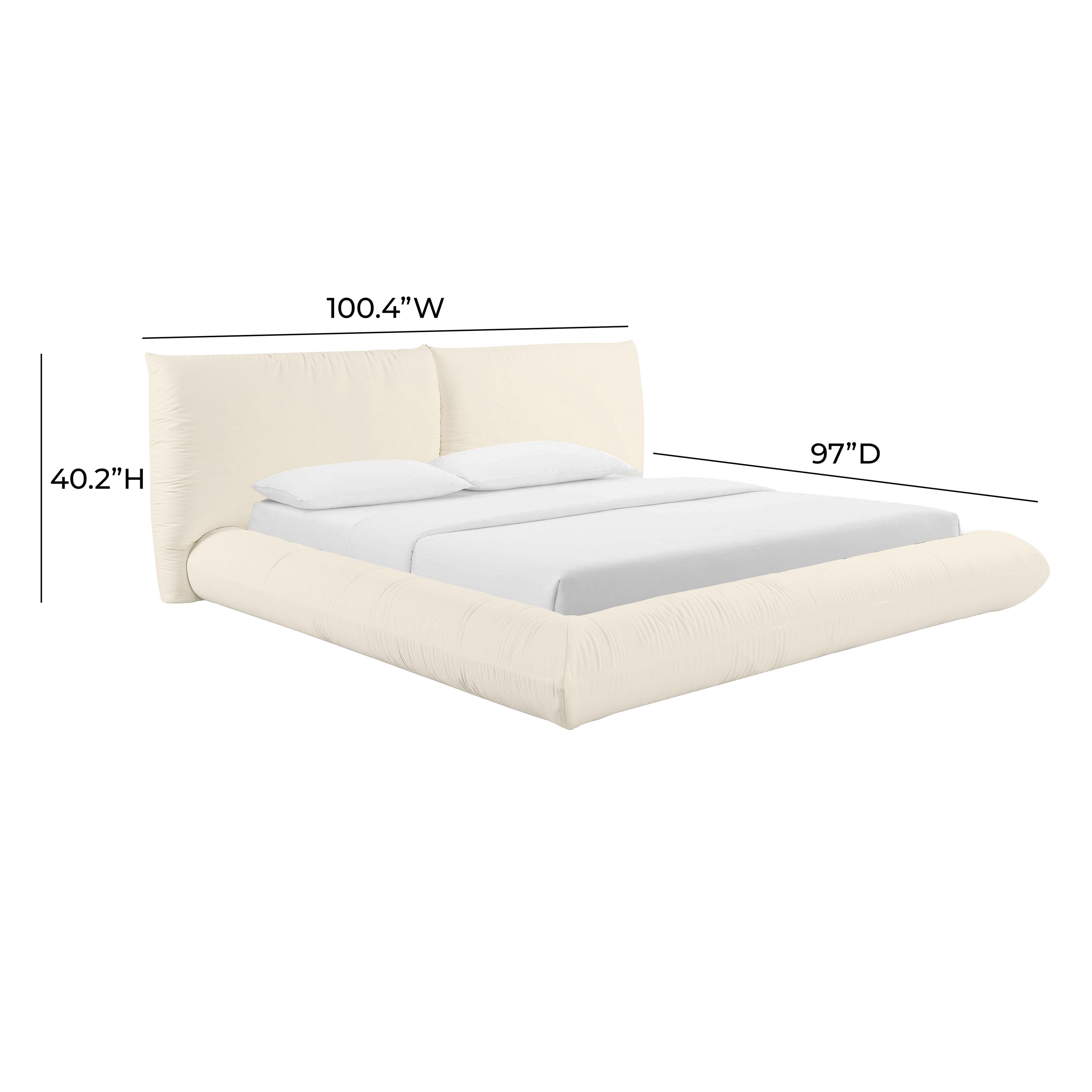 Romp Cream Upcycled Performance Linen Bed
