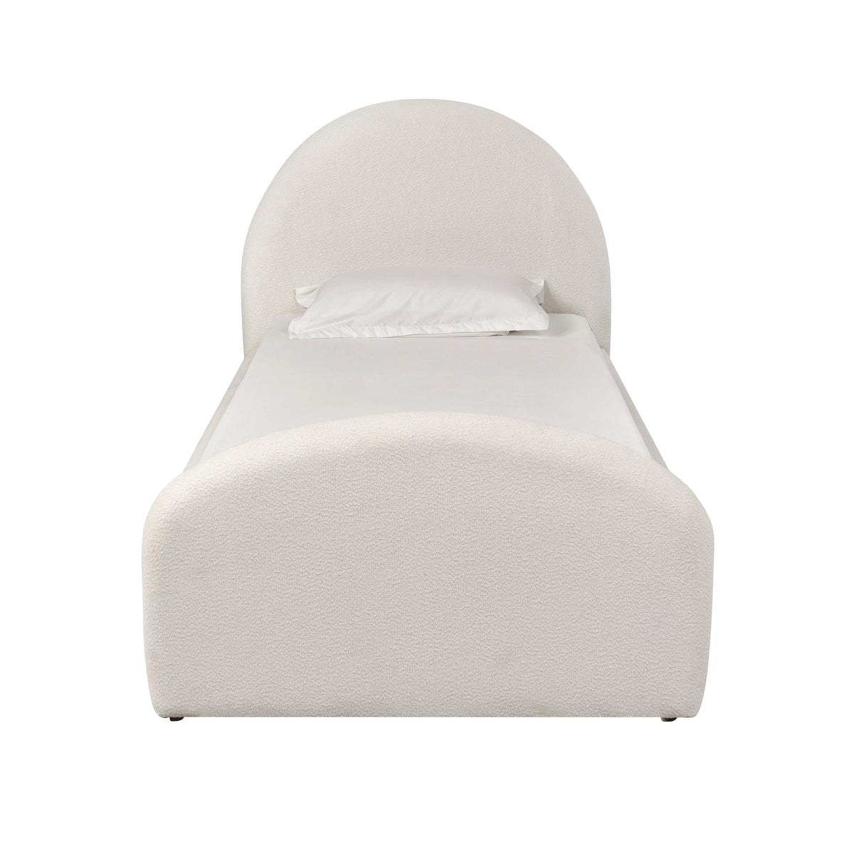 Moon Cream Performance Boucle Twin Bed