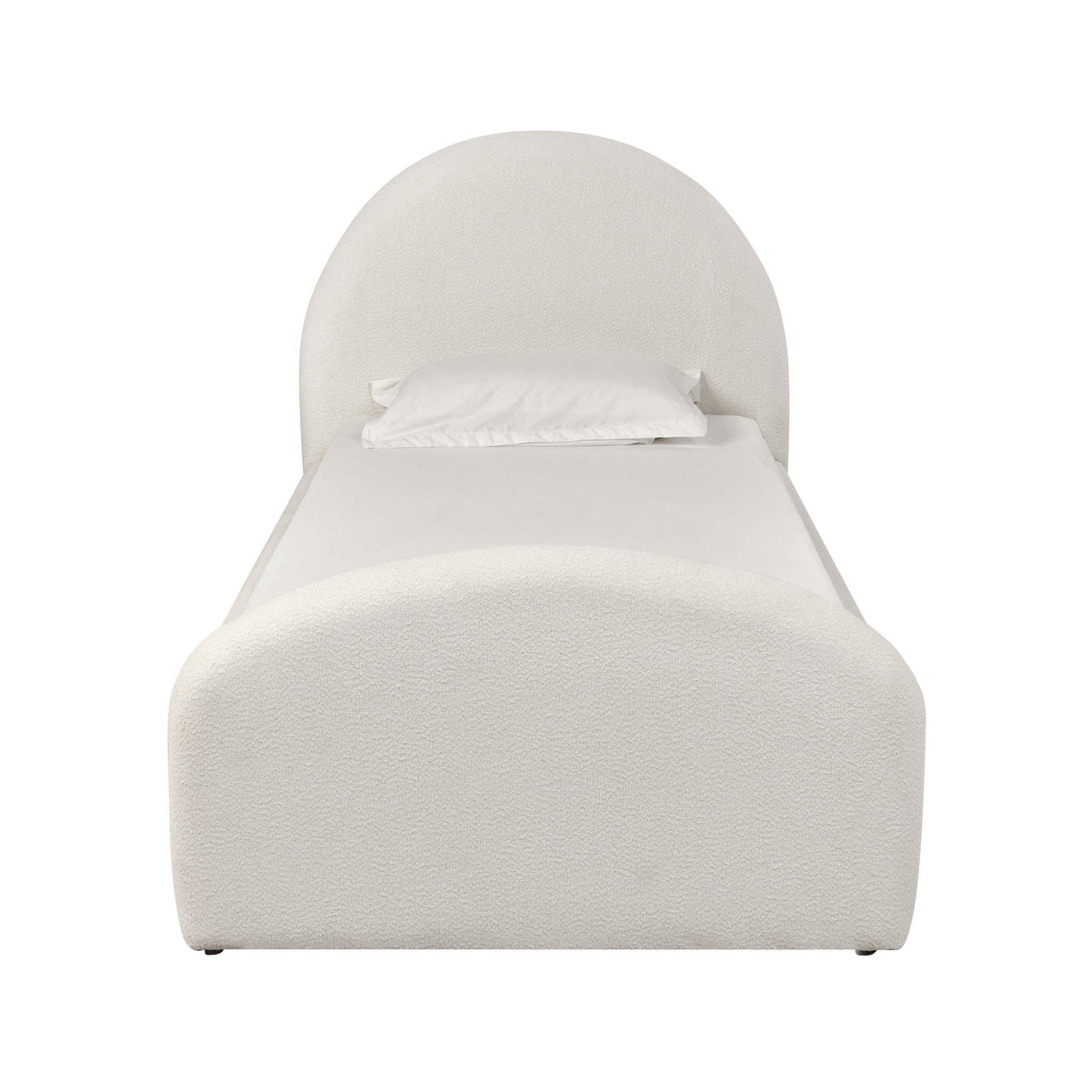 Moon Cream Performance Boucle Twin Trundle Bed