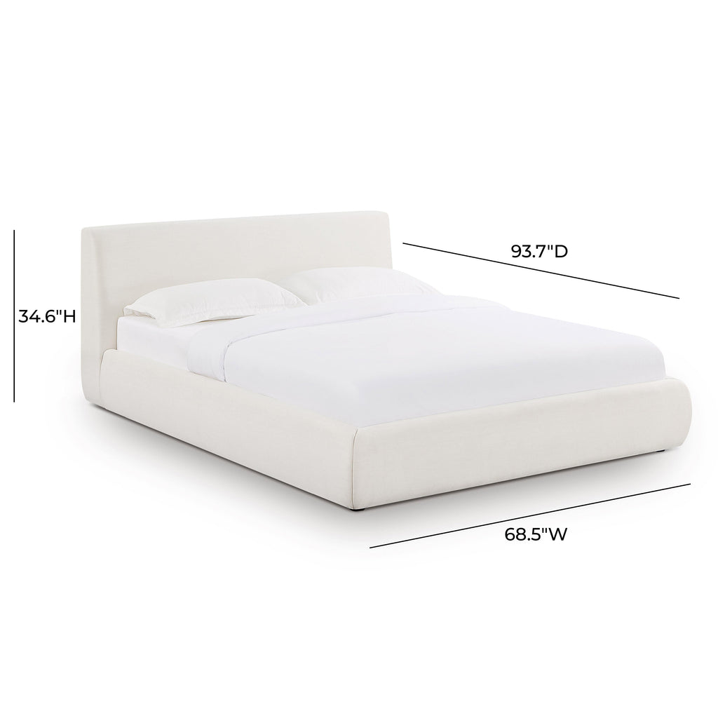 Isla Cream Upcycled Performance Linen Bed