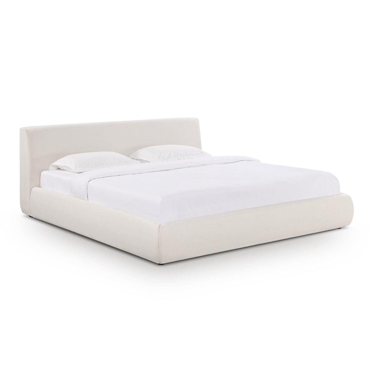 Isla Cream Upcycled Performance Linen Bed