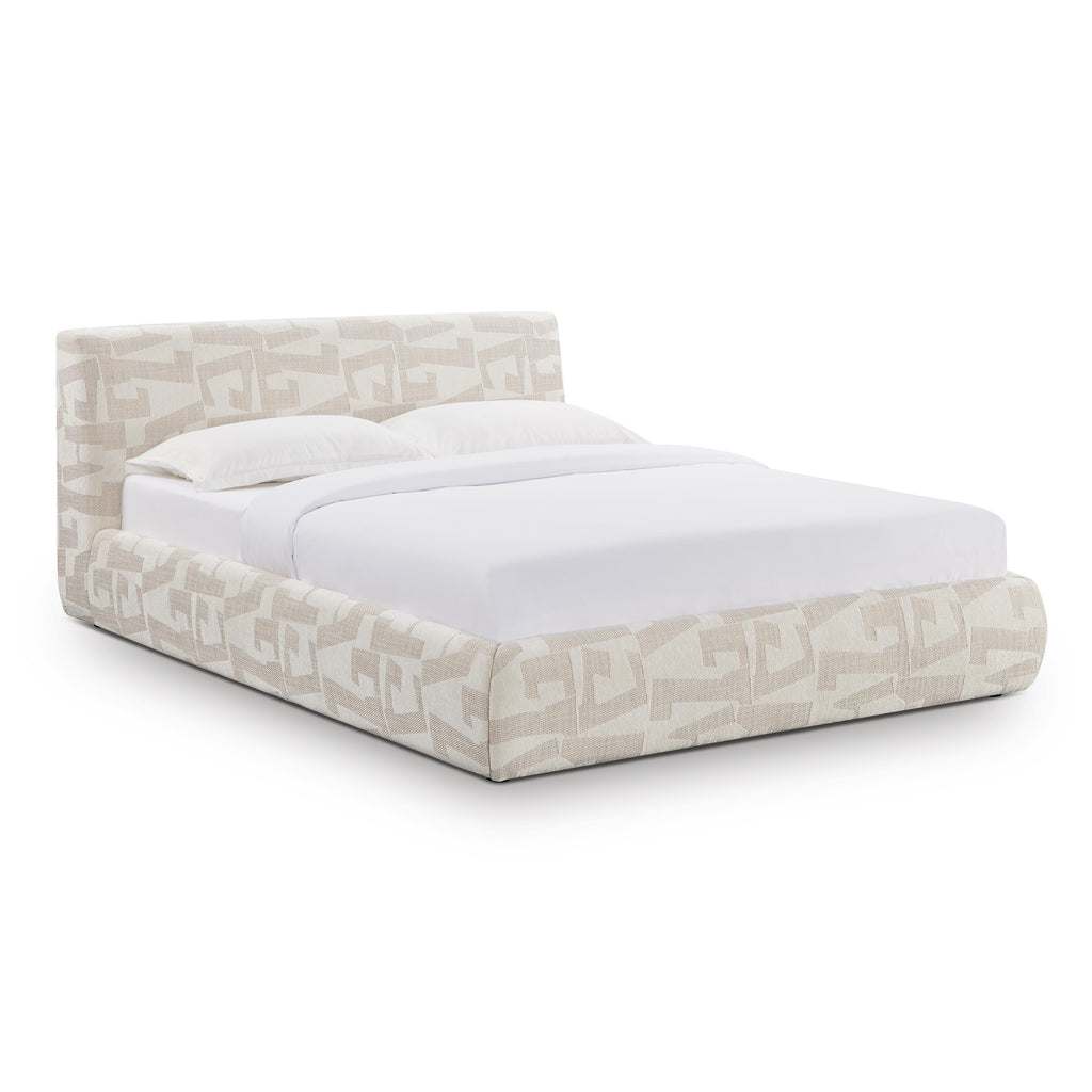 Isla Cream Jacquard Pattern Bed — Cream Queen