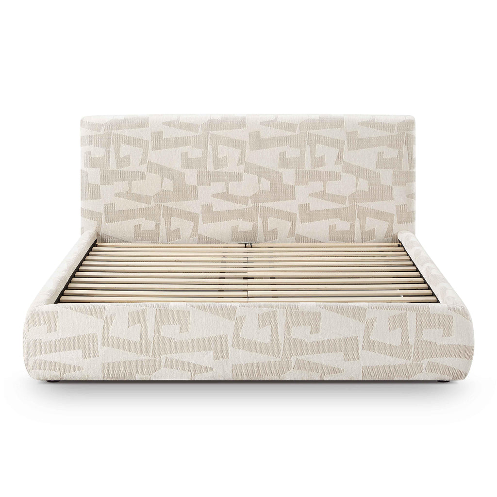 Isla Cream Jacquard Pattern Bed