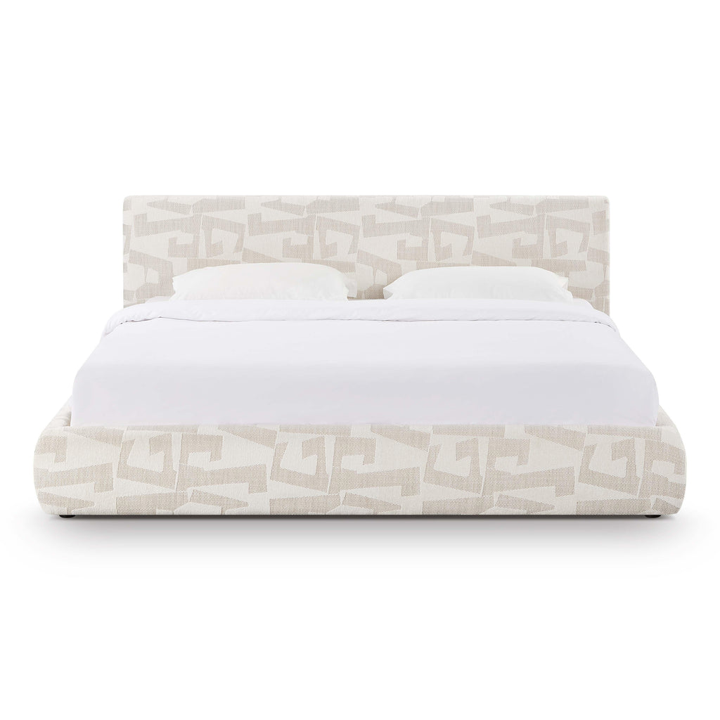 Isla Cream Jacquard Pattern Bed