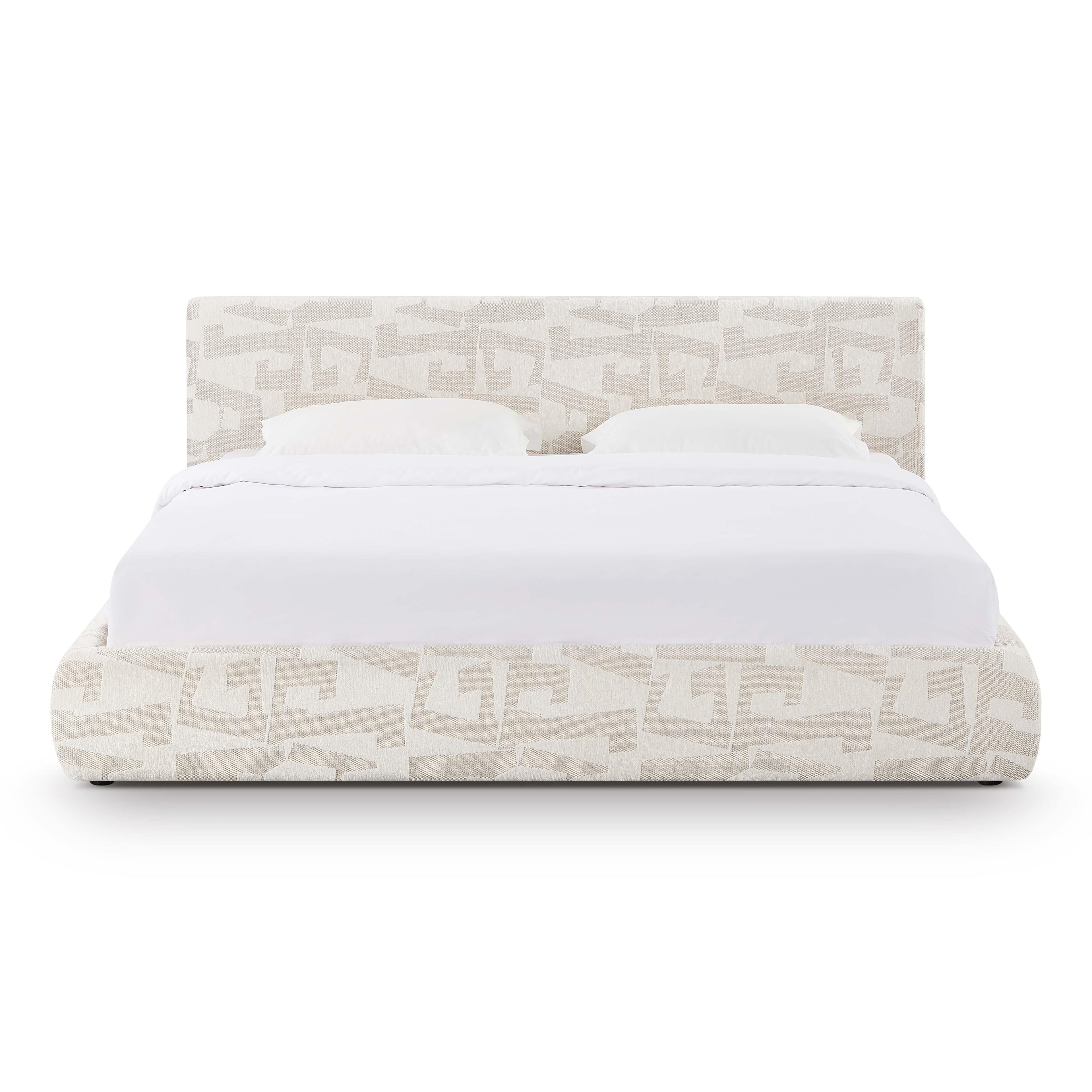 Isla Cream Jacquard Pattern Bed