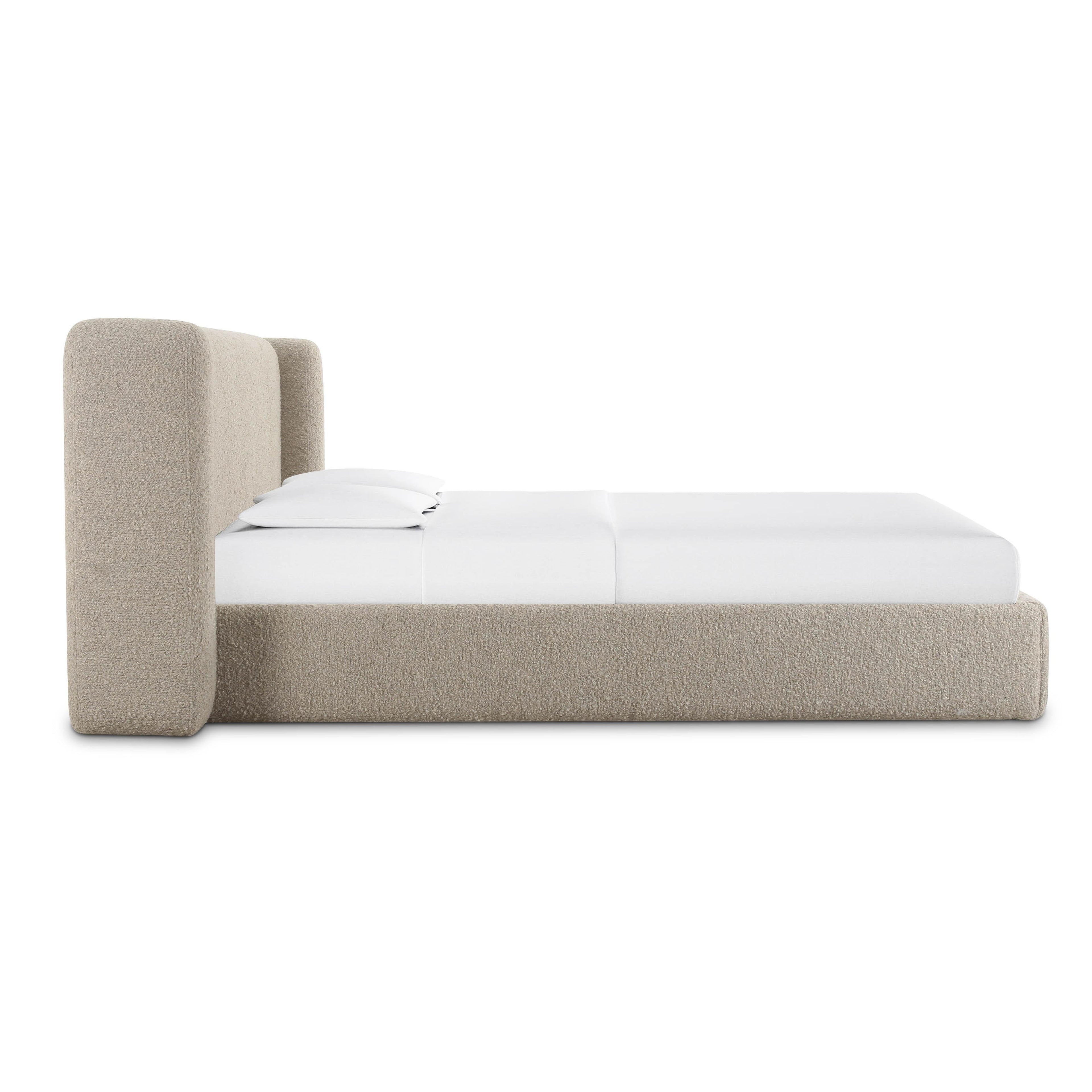 Babette Tan Contract-Grade Boucle Bed