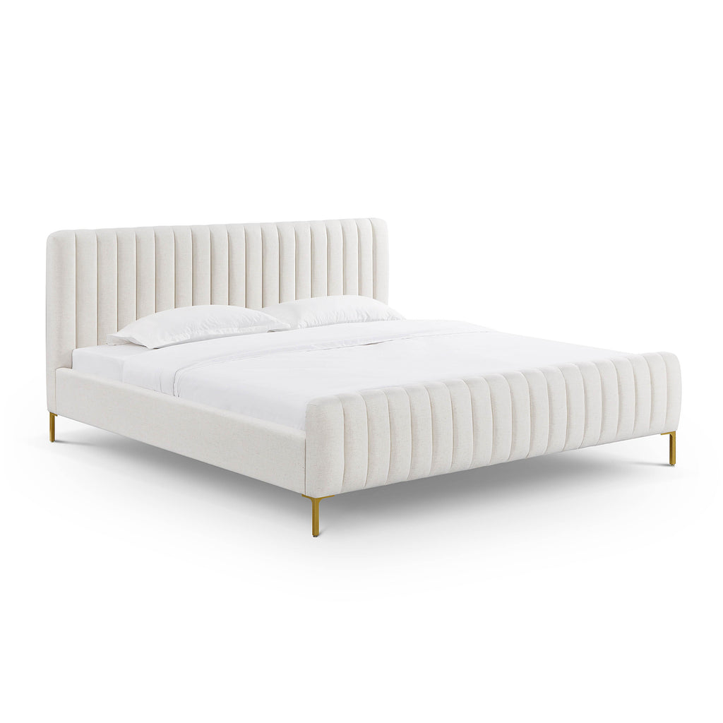 Angela Upcycled Performance Linen Bed — Natural King