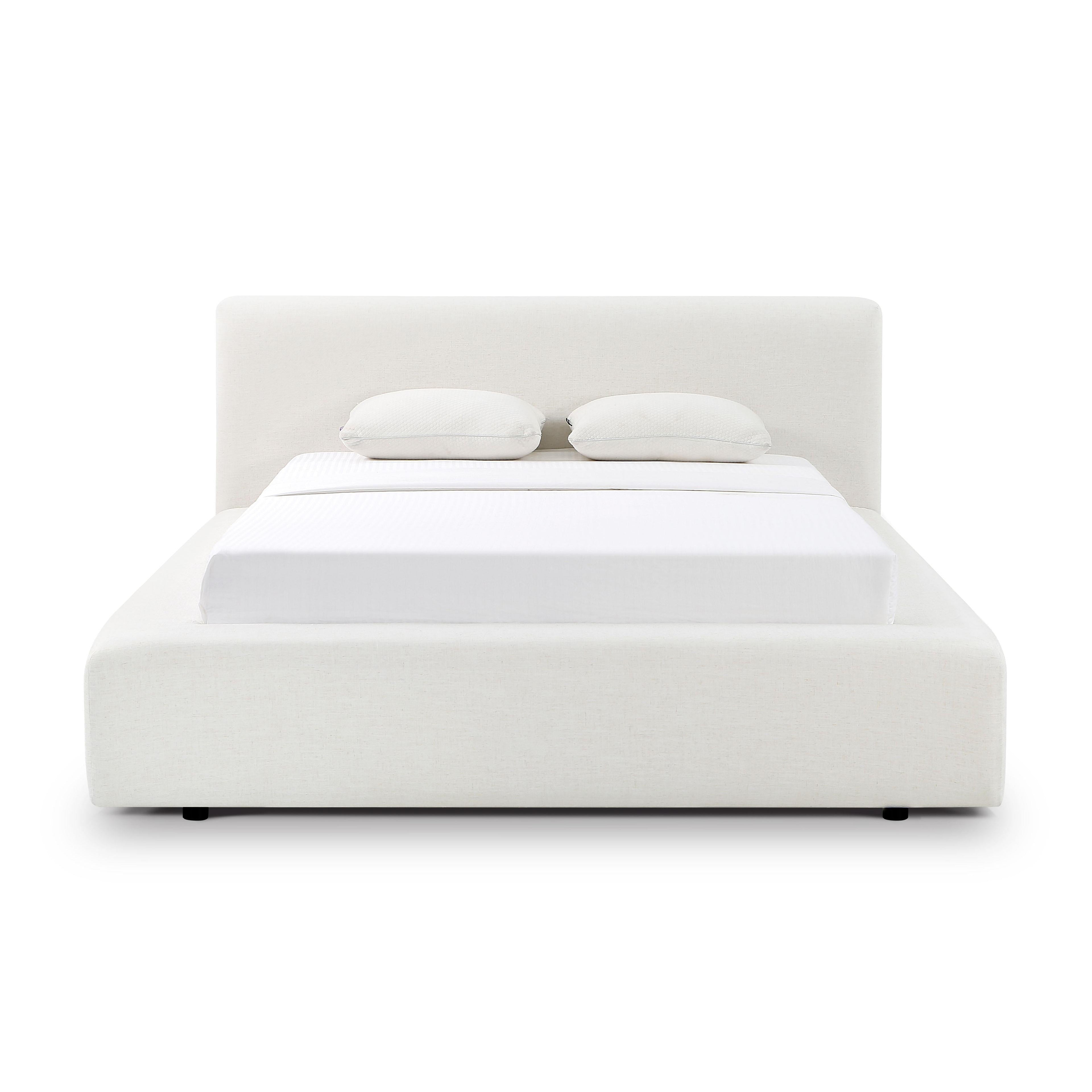 Meena Cream Upcycled Performance Linen Storage Bed