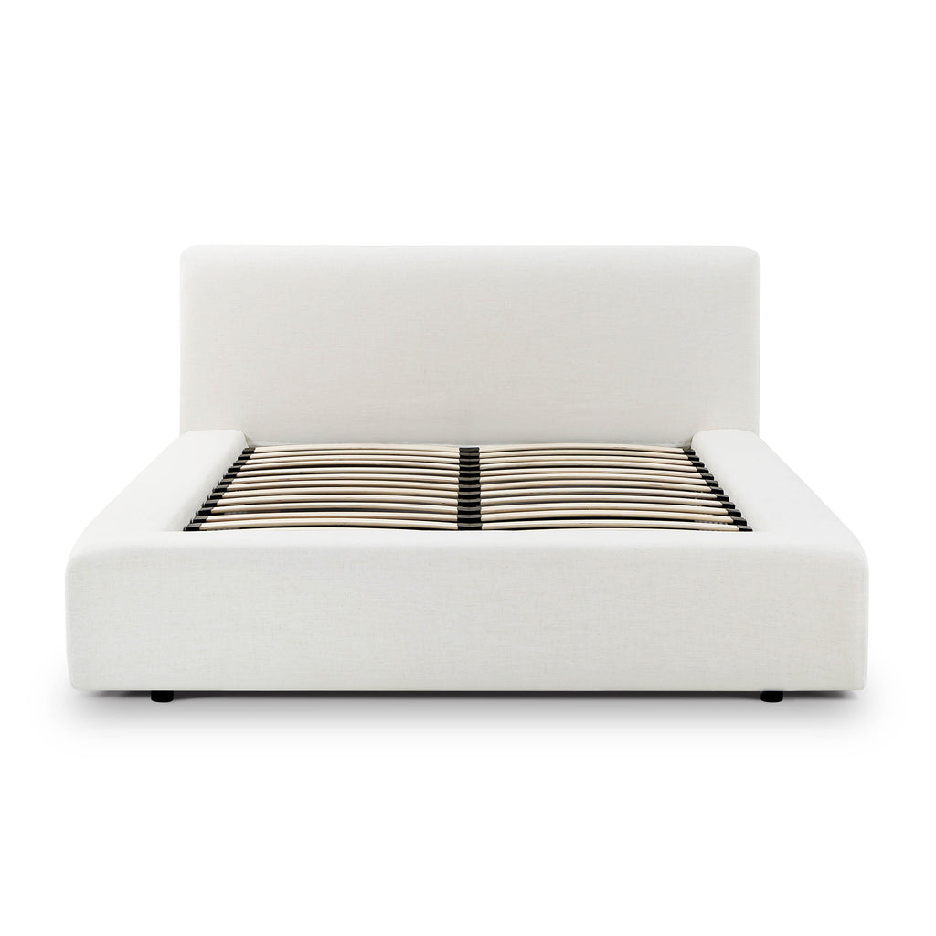 Meena Cream Upcycled Performance Linen Storage Bed