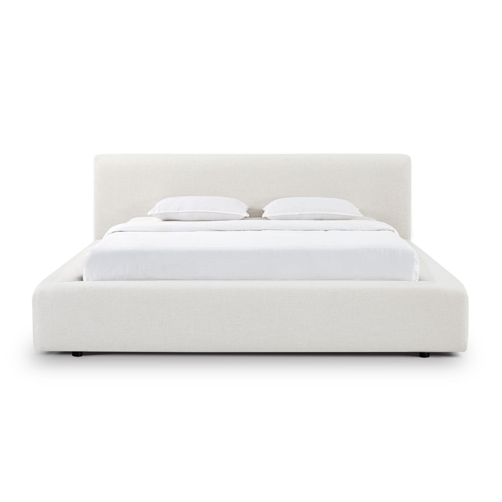 Meena Cream Upcycled Performance Linen Storage Bed