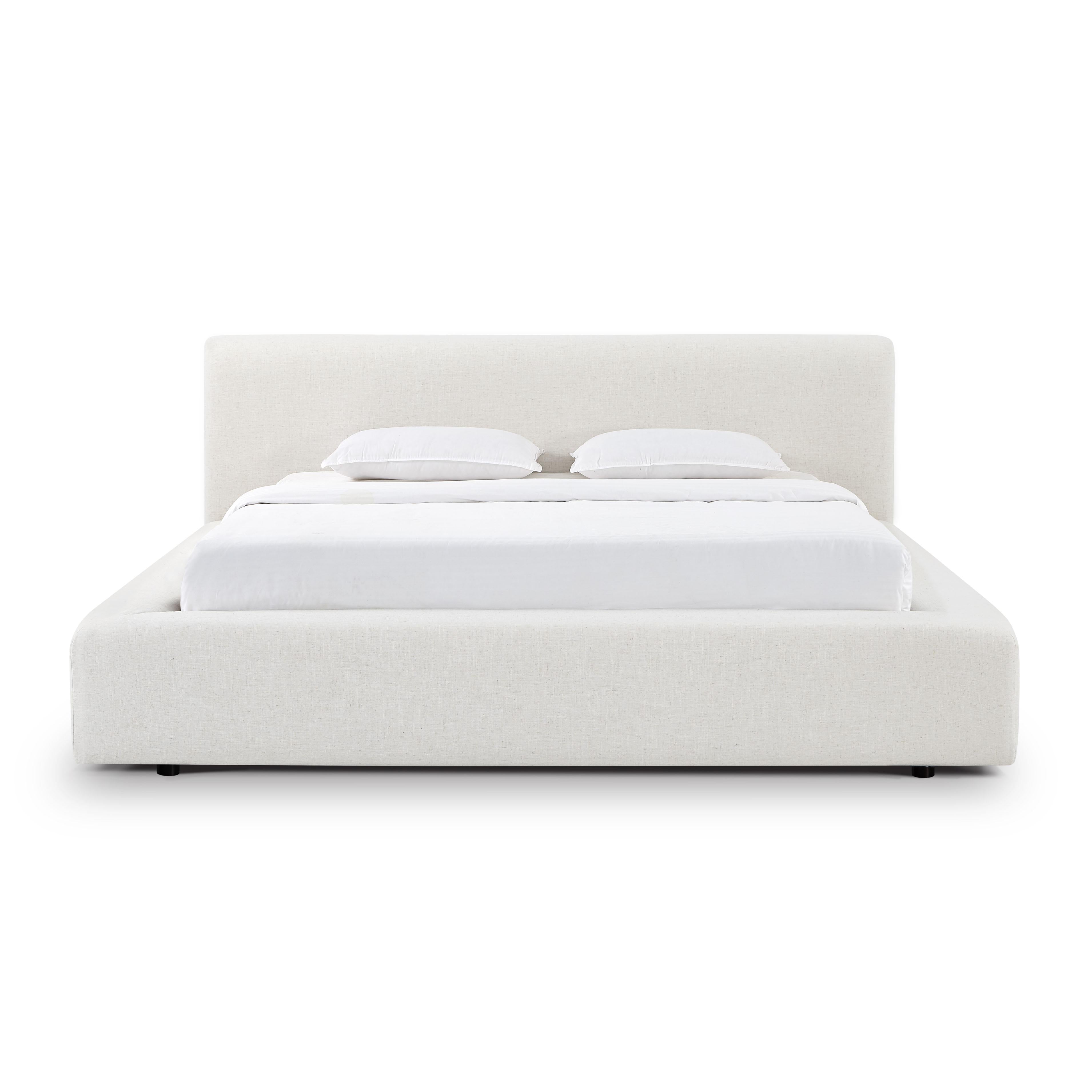 Meena Cream Upcycled Performance Linen Storage Bed