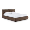 Mel Performance Faux Mohair Velvet Bed — Brown Queen