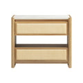 Paige 26" Natural Oak 2-Drawer Nightstand