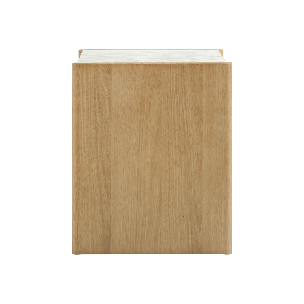 Paige 26" Natural Oak 2-Drawer Nightstand