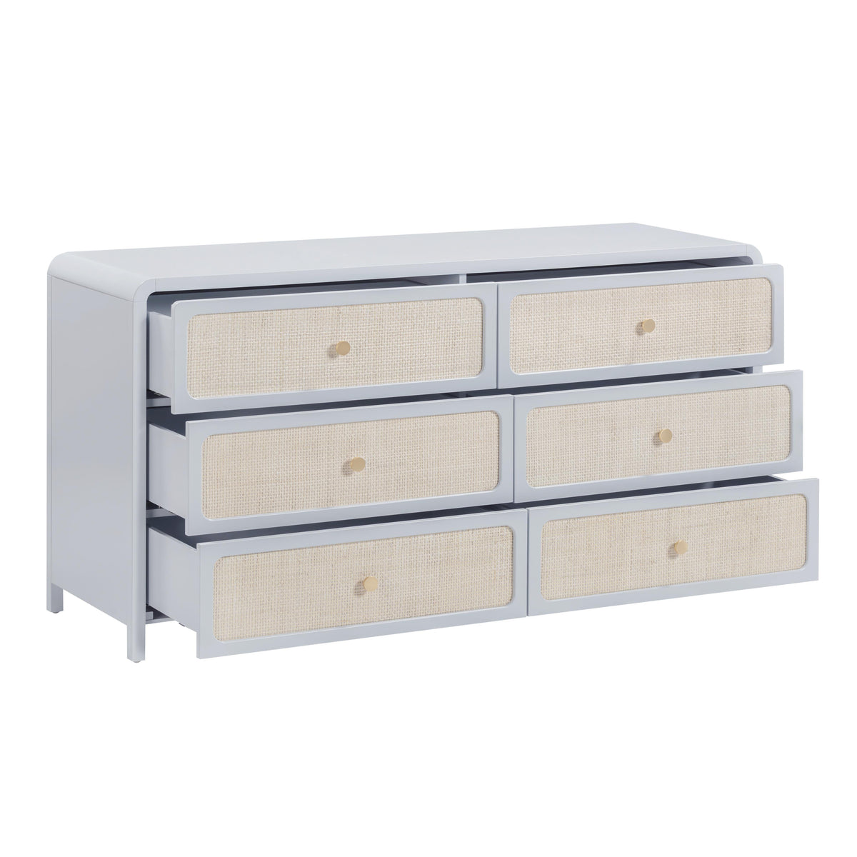 Patty 62" Rattan 6 Drawer Dresser