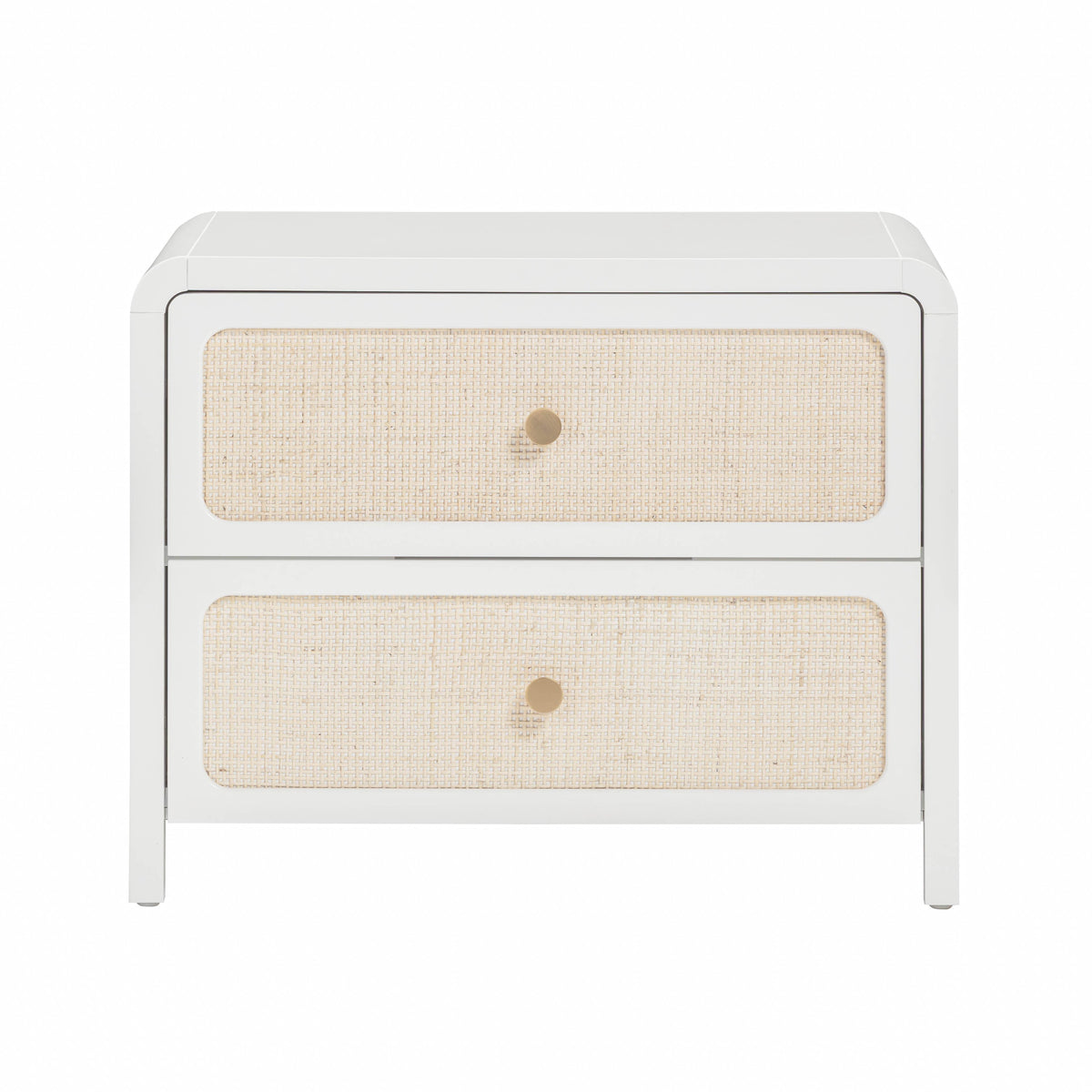 Patty 28" Rattan 2 Drawer Nightstand