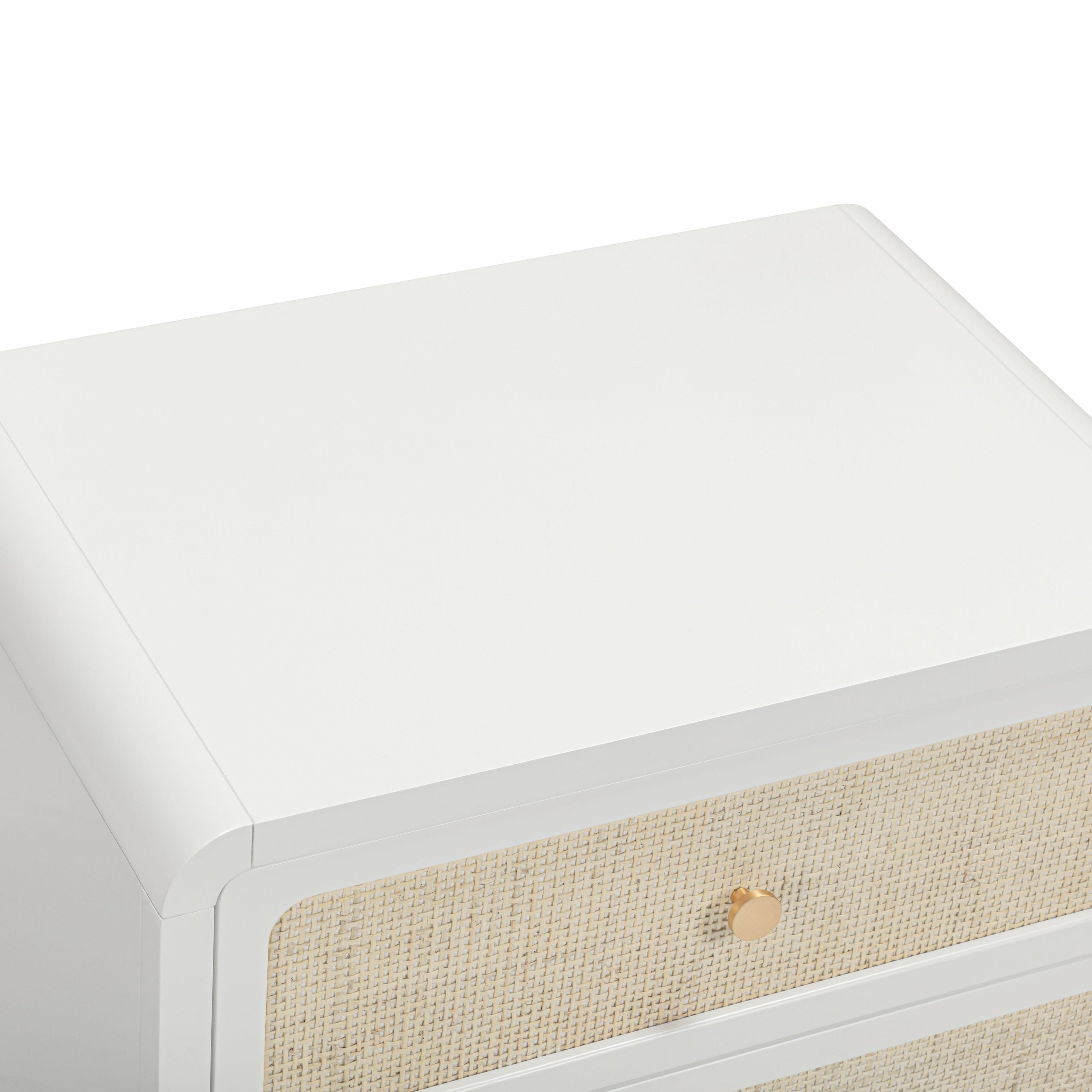 Patty 28" Rattan 2 Drawer Nightstand