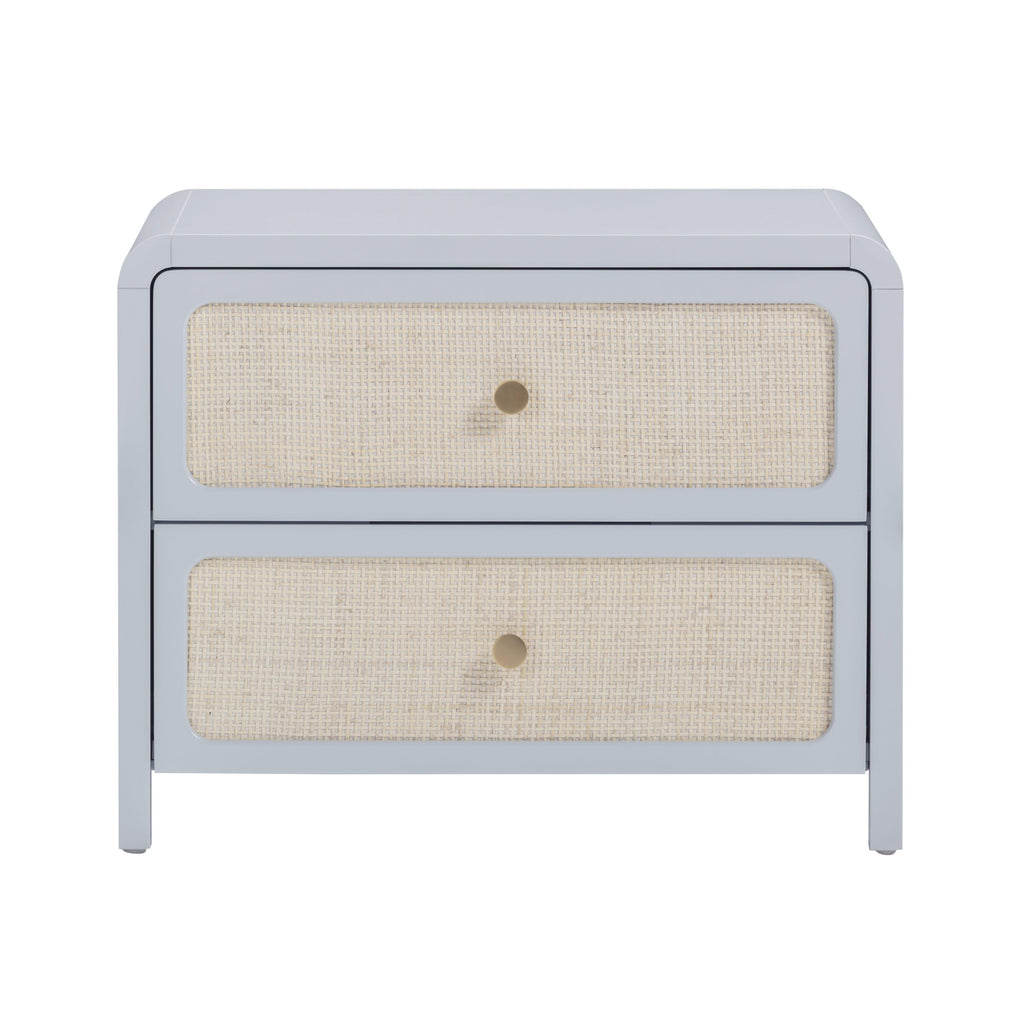 Patty 28" Rattan 2 Drawer Nightstand