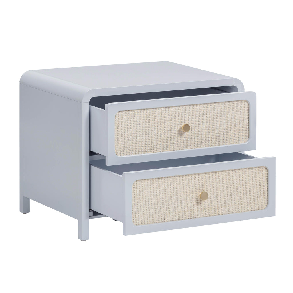 Patty 28" Rattan 2 Drawer Nightstand