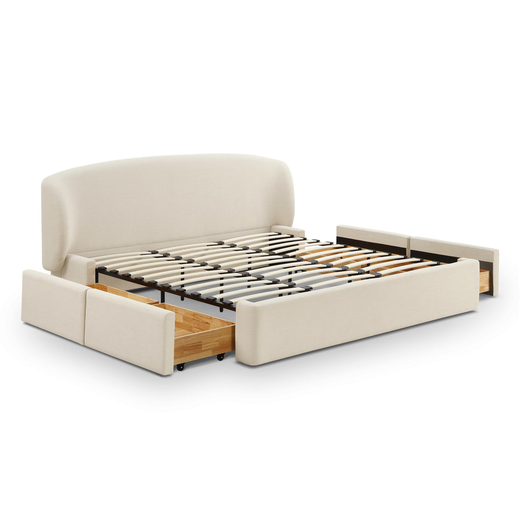 Corey Upcycled Performance Linen Storage Bed