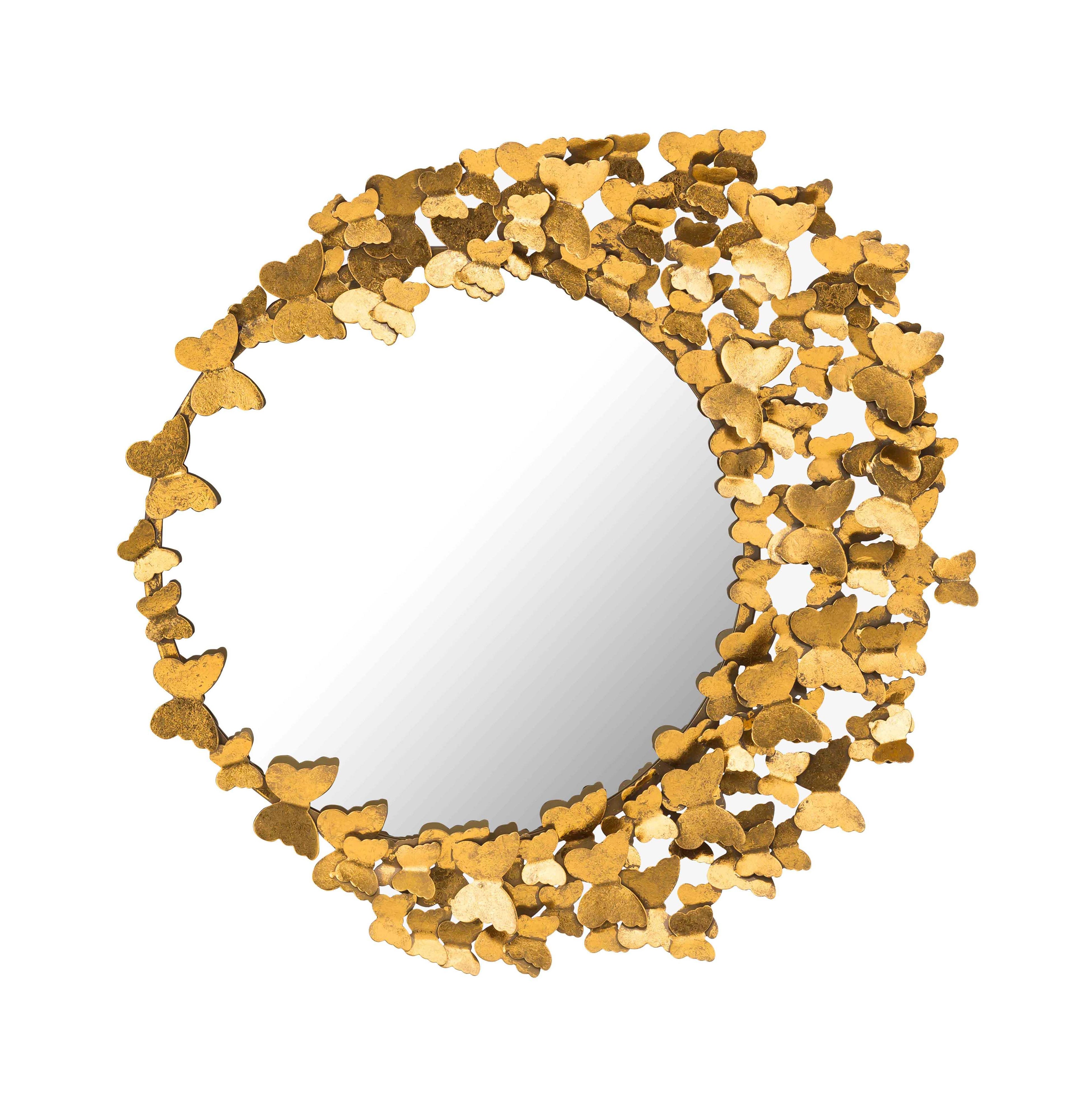 Butterfly 32.5"X31.5" Gold Mirror