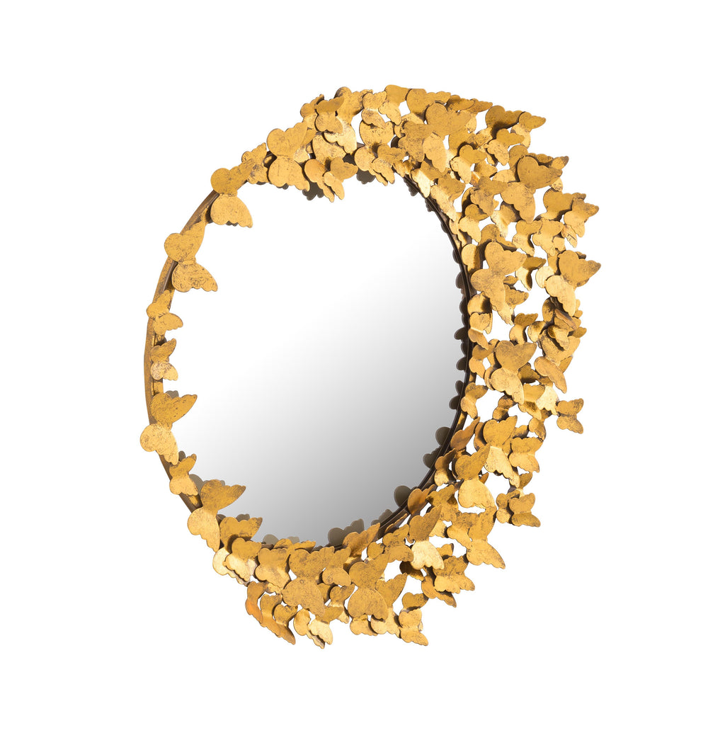 Butterfly 32.5"X31.5" Gold Mirror