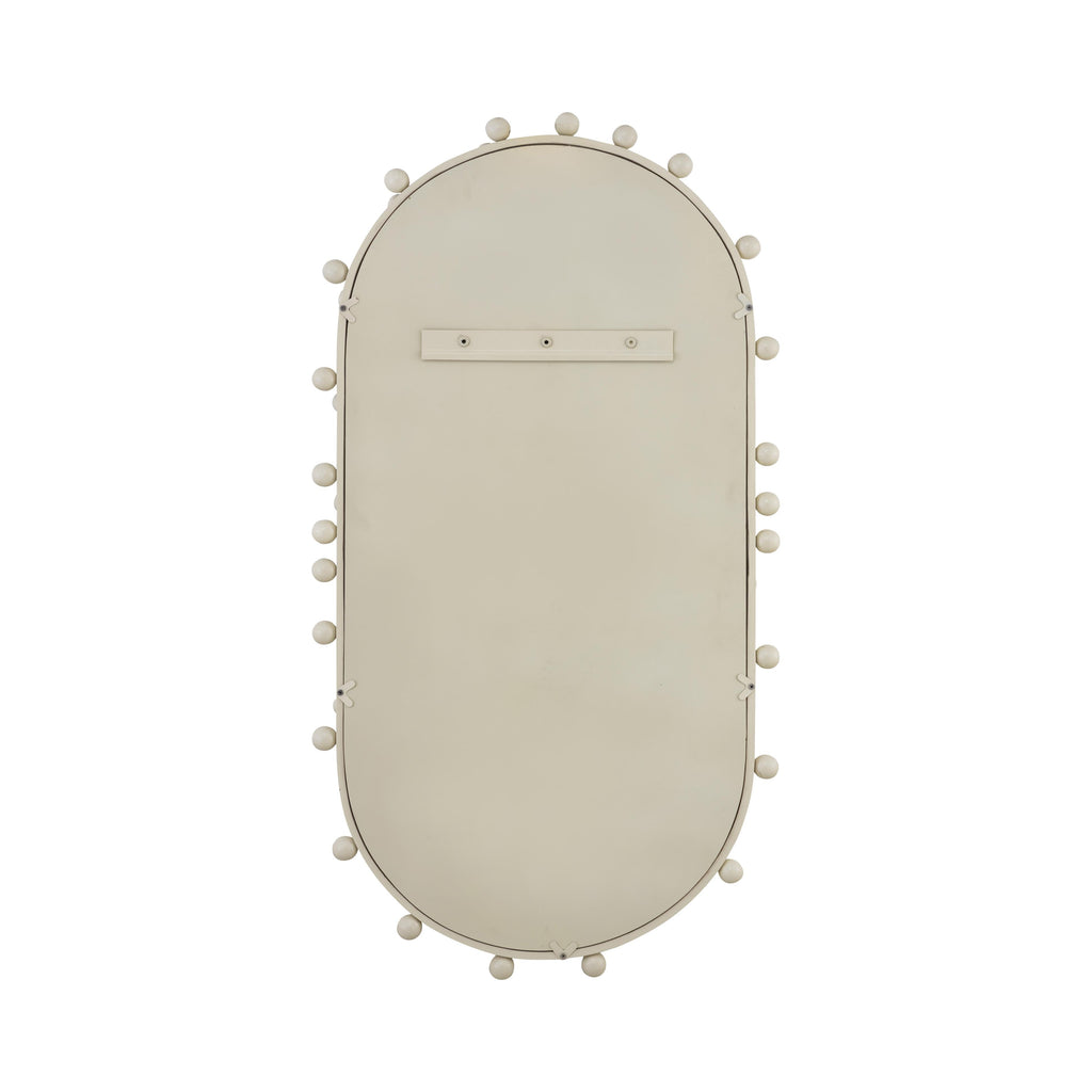 Bubbles Ivory Oval Wall Mirror (17"X31.5"-22.6"X42")