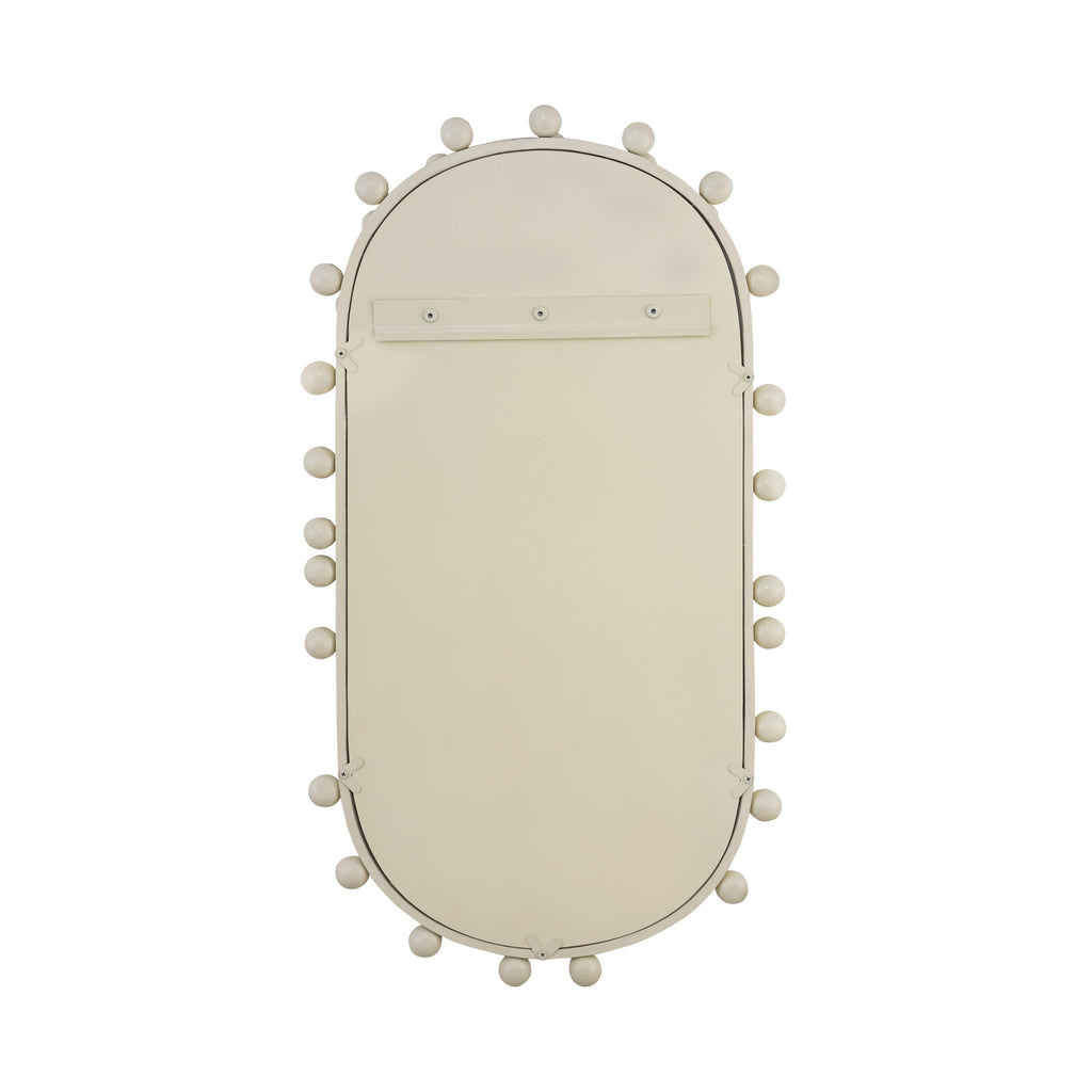 Bubbles Ivory Oval Wall Mirror (17"X31.5"-22.6"X42")
