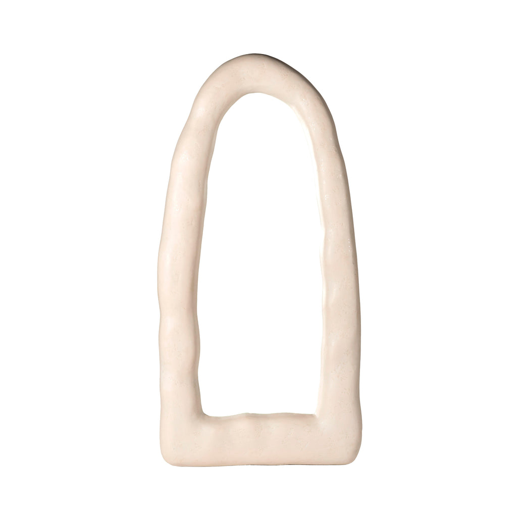 Kaia 32"X64" Cream Textured Small Floor Mirror