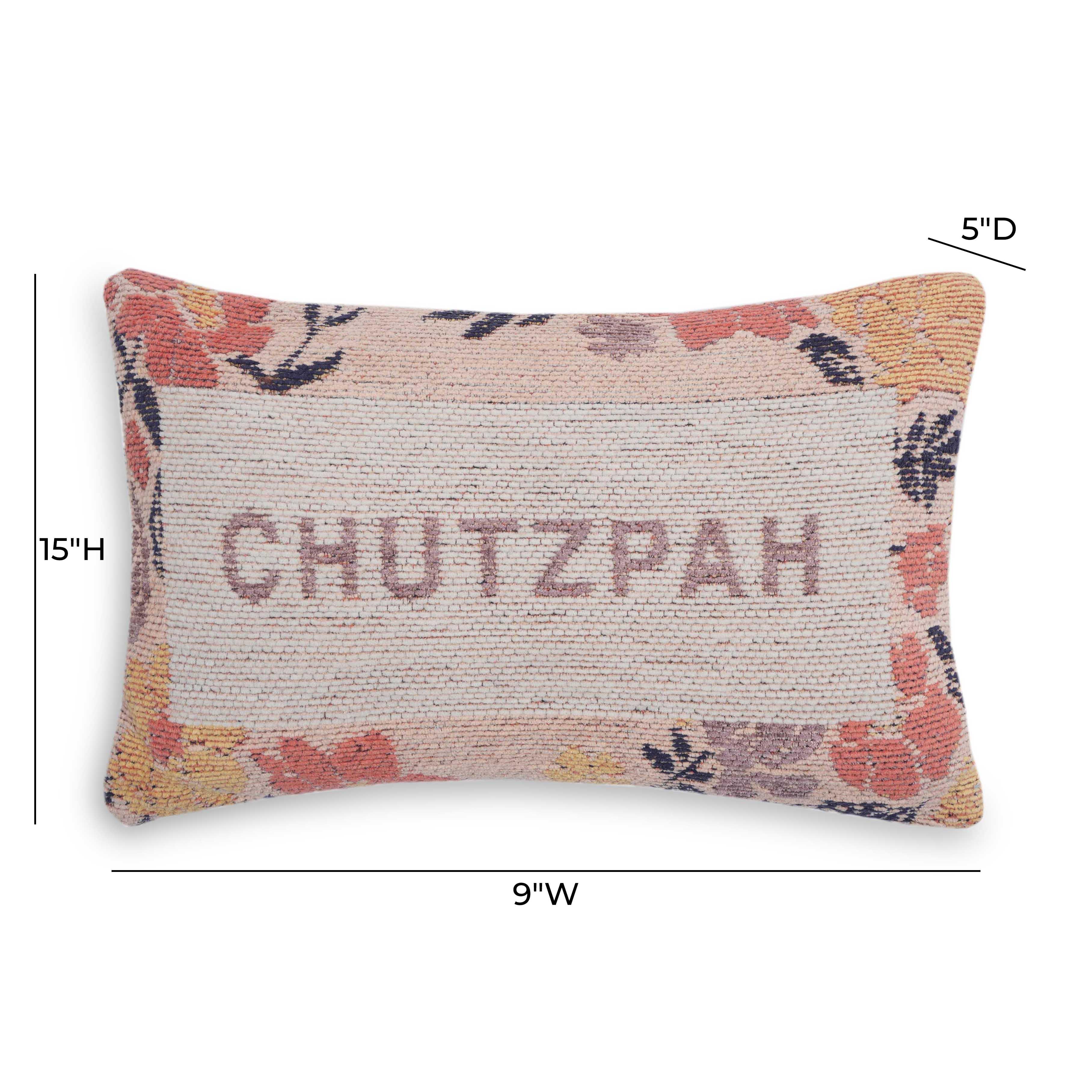 Chutzpah 15"X9" Jacquard Woven Throw Pillow