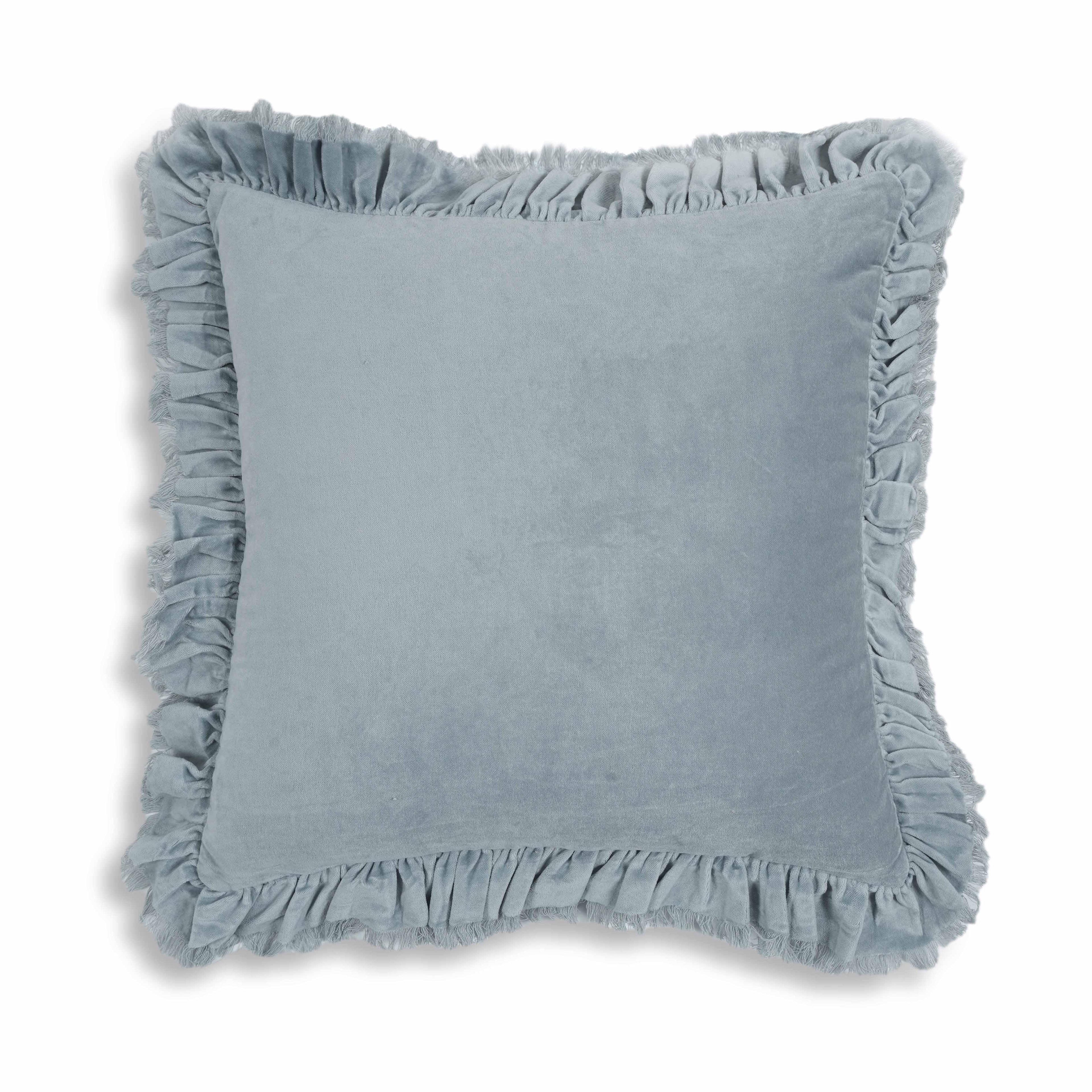 Alessia 20.5" Distressed Velvet Square Throw Pillow