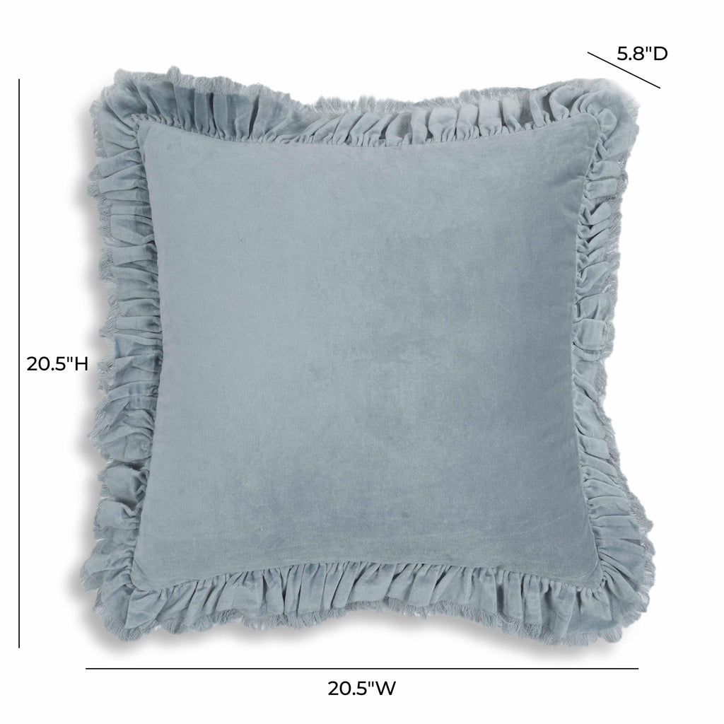 Alessia 20.5" Distressed Velvet Square Throw Pillow