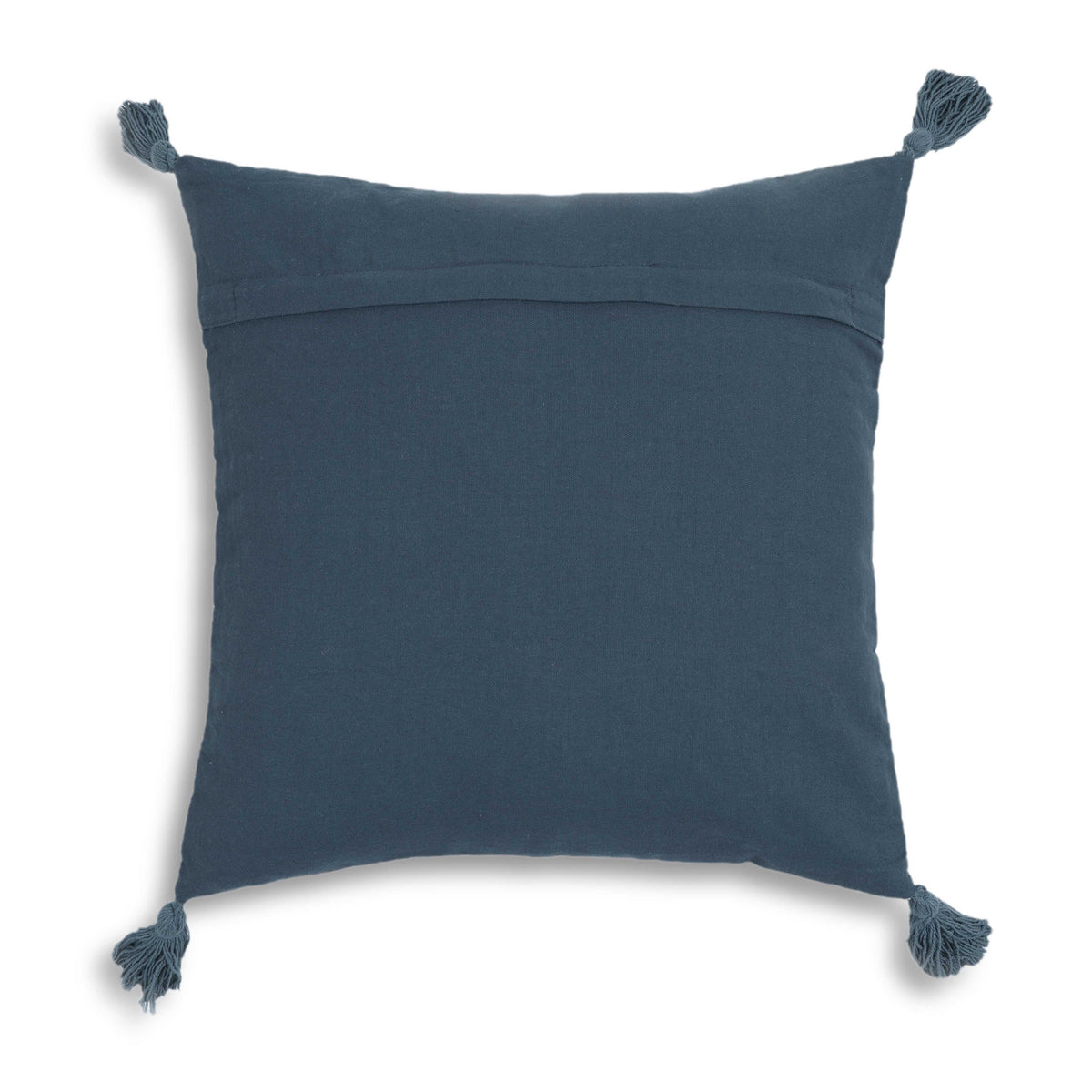 Blossom 20" Printed Cotton Tassel Throw Pillow Cover