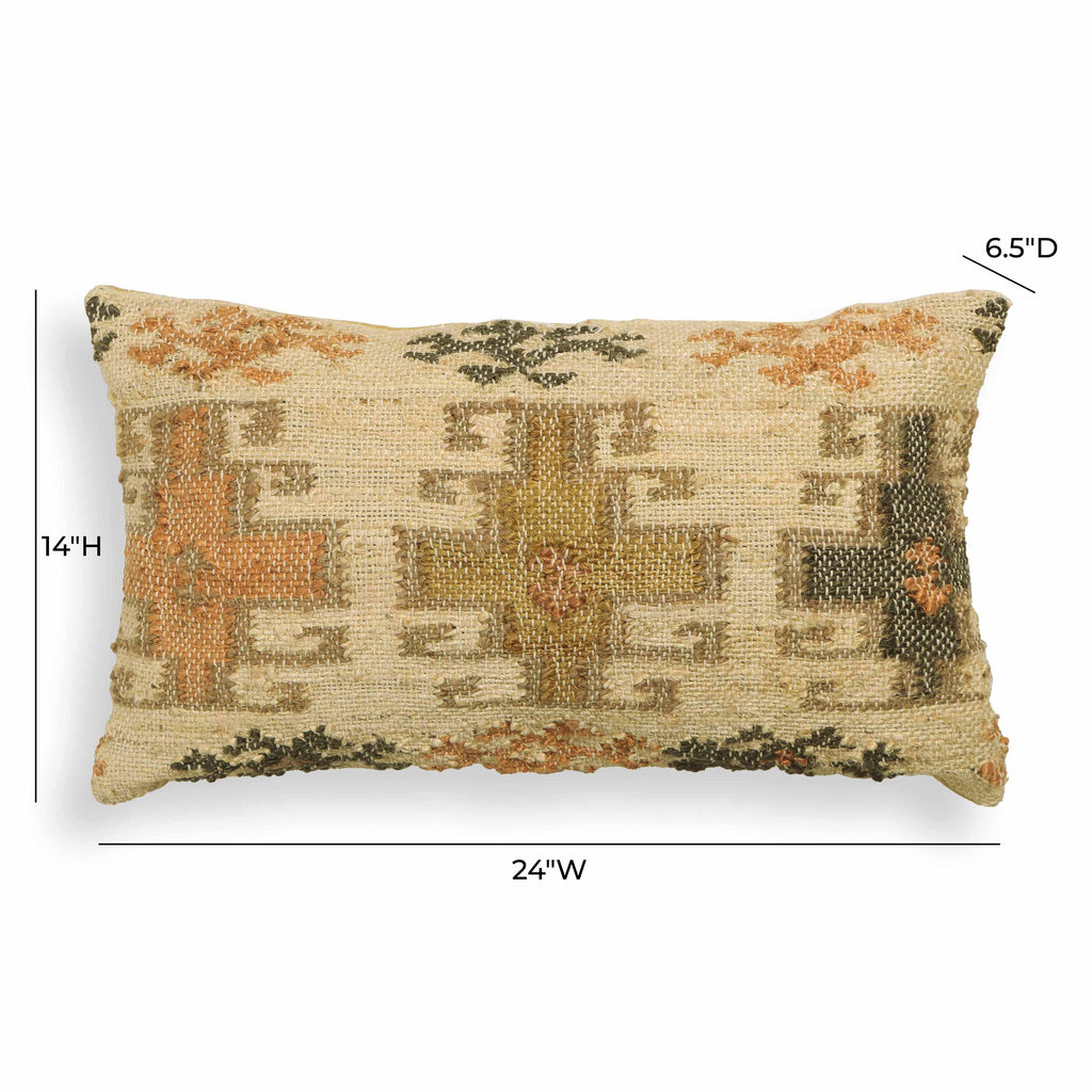 Sephine Cotton 24"X14" Rectangular Throw Pillow
