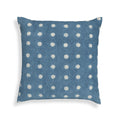 Indigo Dots 20" Cotton Square Throw Pillow Cover